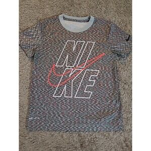 The Nike Tee Dri-Fit Shirt Heather Design Big Logo, Child Youth Large (7)
